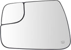 TRQ Driver Side Heated Mirror Glass with Backing Plate Compatible with 2019-2021 Ram 1500