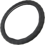 BDK Genuine Leather Ergonomic Non-Slip Grip Car Steering Wheel Cover Standard Size 14.5 to 15 inch