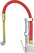 New & Improved - Tire Inflator Gauge with Dual Head Air Chuck 15” Air Hose 10-160 PSI