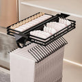 Adjustable Clothes Rail - Extendable Hanger Rack for Trousers & Garments - Space-Saving Wardrobe Organizer - 56Cm Clothes Sto