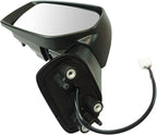 TRQ 2 Piece Driver and Passenger Side Mirror Assembly Set Electric Adjustment Heated No Memory Black Compatible with 2015-201