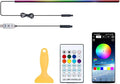 Car Interior Ambient Light Lighting Bar, Windshield Rubber Seal Gap Filler RGB LED Lights Strip Dashboard, Automotive Neon Accent Lights Accessories, Remote App Music Sync, 4.92ft/1.5m