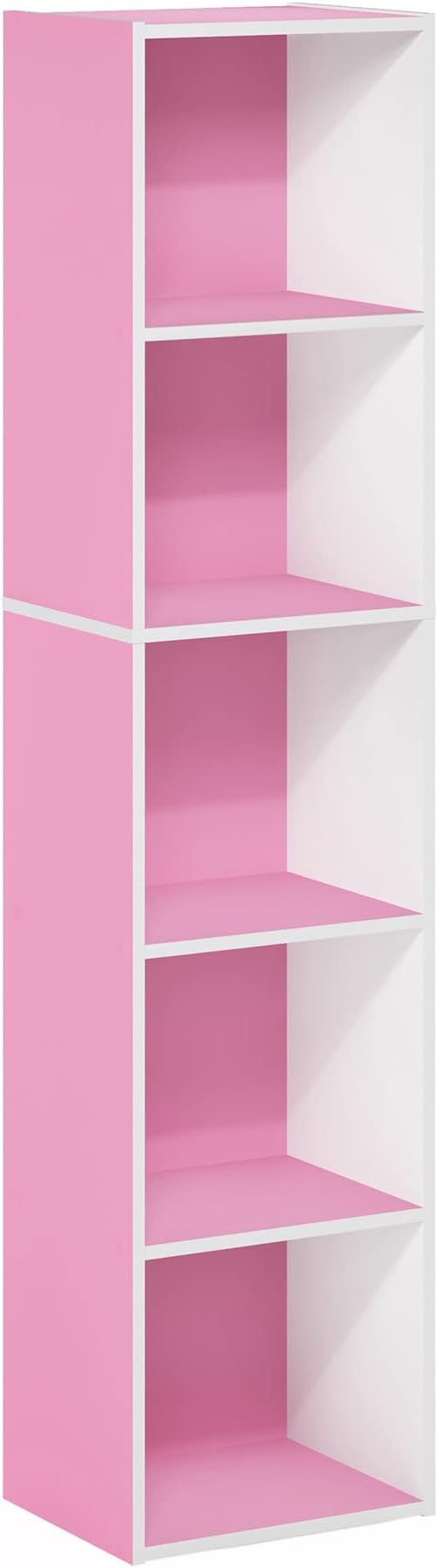 Furinno PASIR Book Shelf, 5-Tier Modern Bookshelf, Open Shelves Bookcase 9 x 12 x 52, Easy Assembly, for Living Room, Bedroom