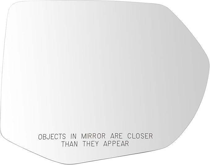 TRQ Passenger Side Mirror Glass Heated Convex Clear without Blind Spot Compatible with 2021-2024 Chevrolet Suburban Tahoe GMC