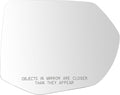 TRQ Passenger Side Mirror Glass Heated Convex Clear without Blind Spot Compatible with 2021-2024 Chevrolet Suburban Tahoe GMC