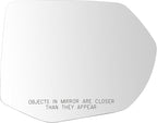 TRQ Passenger Side Mirror Glass Heated Convex Clear without Blind Spot Compatible with 2021-2024 Chevrolet Suburban Tahoe GMC