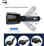 USB Car Charger Pro Combo 2 Sockets Cigarette Lighter Splitter 12/24V 80W Dual USB Type-C Ports Separate Switch LED Voltage Display Built-in Replaceable 10A Fuse Compatible Mobile Phone GPS Dash Cam