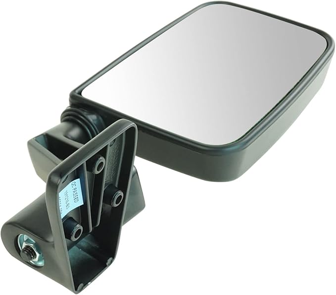 TRQ 2 Piece Driver and Passenger Side Mirror Assembly Set Manual Folding Manual Adjustment Non-Heated No Memory Black Compati