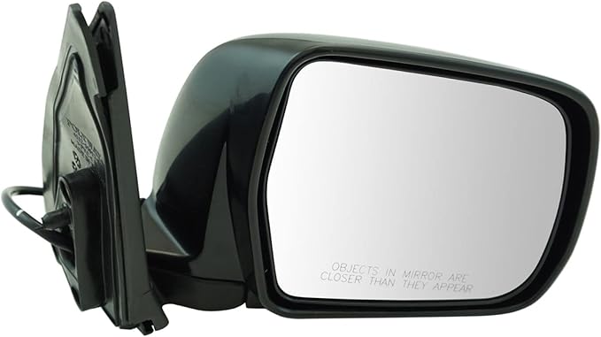 TRQ 2 Piece Driver and Passenger Side Mirror Assembly Set Electric Adjustment Heated No Memory Textured Compatible with 2001-