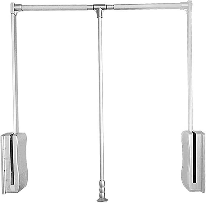 Heavy duty hanger Down Pull Wardrobe Rail Adjustable Clothes Rail Extendable Wardrobe Rail Closet and Wardrobe,Load Capacity 