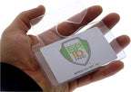 2 Pack - Clear Horizontal Vehicle Parking Permit Pass Hanger Tag Holder - Hangs from Car Rear View Mirror - by Specialist ID