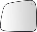 TRQ Heated Driver Side Mirror Glass Snap On Compatible with 2011-2022 Jeep Grand Cherokee, 2014-2019 Dodge Durango CH1324129 