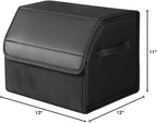 car organizers and storage for SUV,trunk organizer for sedan, leather foldable sleek box with lid,collapsible cargo bins, tool
