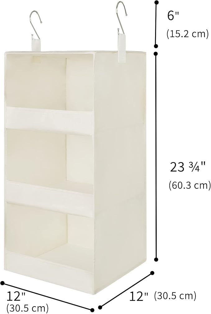 GRANNY SAYS Clothes Storage Bags 4-Pack, 3-Shelf Hanging Organizer 2-Pack