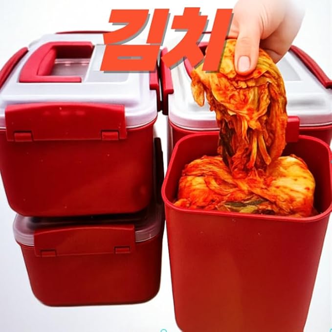 7L-1, 3.2L-2, Airtight Kimchi Container with Handle, Multi-Purpose Food Storage Box,Translucent lid container,Kimchi Fermenta