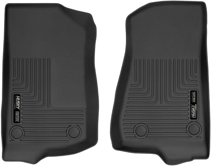 Husky Liners Weatherbeater Floor Mats | Fits 2018-2026 Jeep Wrangler JK/JL & 2020-2026 Jeep Gladiator | Front Row, 2-pc Black - 13021
