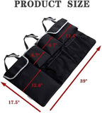 Car Storage Organizer Trunk, Foldable Bin, Box, Tote Organizer, Suitable for Small Cars, Compatible with Jeep, Q5, MPV Etc (Bla