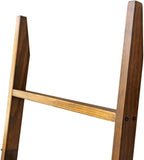 Blanket Ladder for Living Room 6-Tier, Wooden Decorative Quilt Holder for Bed Room, Wall-Leaning Towel Rack for Bathroom, Dec