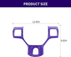 Hoolcar Interior Steering Wheel Cover ABS Trim Compatible with 2010-2017 Dodge RAM Accessories, Purple