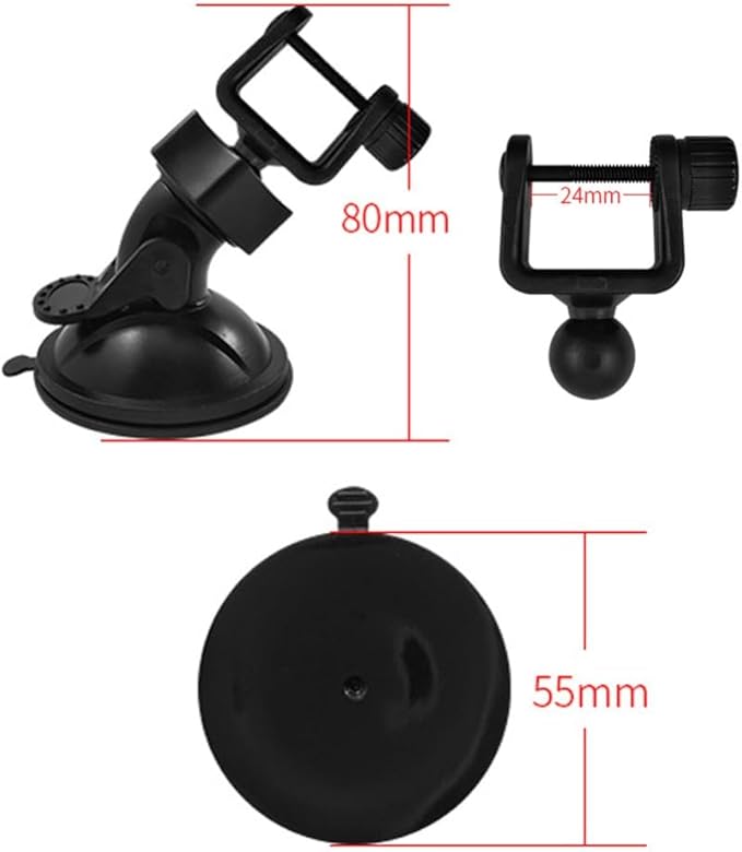 4 Pack Universal Car Dash Cam Mount - Vacuum Suction Cup Holder with 4 Interchangeable Heads for GPS Navigation and Dashboard Recorder(U-Shape Heads)
