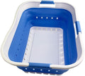 SAMMART 42L (11 gallon) Collapsible Plastic Laundry Basket - Foldable Pop Up Storage Container/Organizer - Space Saving Hampe