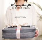 LeanTravel Premium Compression Packing Cubes for Travel - Suitcase Organizer Bags with Double Zipper & Breathable Mesh Panel 