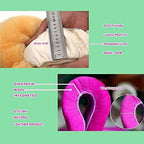 Soft Fluffy Plush Sheepskin Car Steering Wheel Cover, Fuzzy Fur Protector for Universal Car 14 1/2inch-15 1/2inch, Anti-Slip 