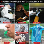 Car Emergency Kit with Jumper Cables, Roadside Safety Emergency Car Kit for Vehicle Truck Motorcycle - Gifts for Men Women Te