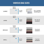 20 Pack Space Saver Vacuum Storage Bags for Clothing Travel, Vacuum Seal Compression Bags for Clothes, Packing, Luggage, Blan