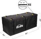 CZC AUTO Hitch Cargo Carrier Bag, 20 cu. ft Waterproof/Rainproof/Weatherproof Cargo Traveling Bag for Car Truck SUV Vans' Hitch Trays and Hitch Baskets, Safe Steady Durable Soft, Black