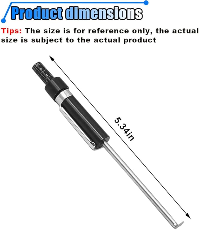 Brake Pad Thickness Gauge Measure Tool with Scale- Brake Shoe Gauge Car Brake Measuring Tool for Internal External Brake Pads