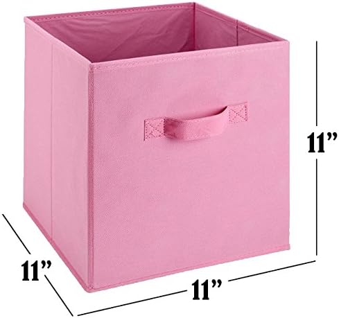 Handy Laundry 6-Pack Foldable Cube Storage Bins – Decorative Collapsible Organizer for Shelves, Closets, Underbed, Clothes, o