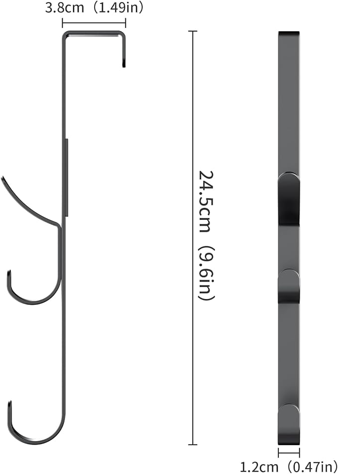 Over The Door Hooks Hanger,Over The Door Towel Hook Organizer Hanging for Coat Clothes Backpack hat Purse Metal Towel Rack Ba