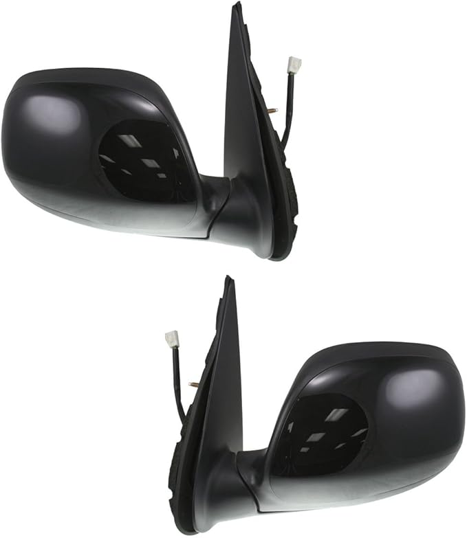 TRQ Driver and Passenger Side Mirror Assembly Set Power Heated Foldaway Paint to Match Compatible with 2001-2007 Toyota Sequo
