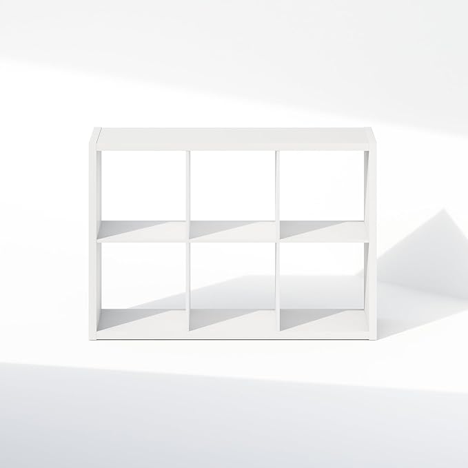 Furinno Cubic Closet Organizers and Storage, 6-Cube Closet Organizer, Open Shelf Closet Storage, Extra Thick Frame for Wardro