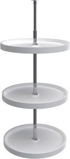 Rev-A-Shelf 20 Inch 3 Tier Full Circle Lazy Susan for H Corner Kitchen Cabinets, Large Plastic Home Storage Rotating Shelves,