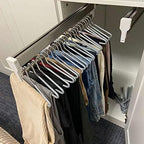 Pull-Out Clothes Rail,Extendable Clothes Rail with Sliding Track,Pull Out Closet Rod Adjustable Wardrobe Rail Clothes Rack,Wa