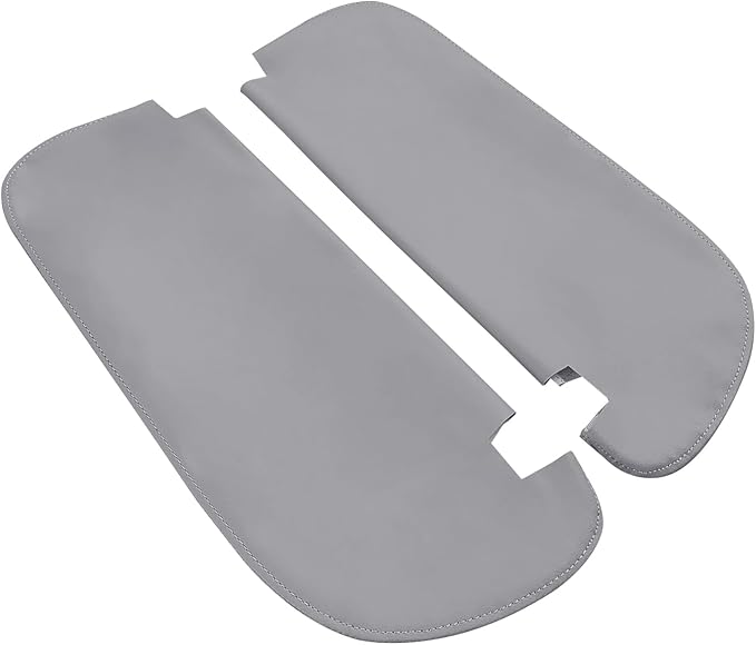 Car Sun Visor Cover Skin Replacement Fits for Dodge Ram 1500 2500 1994-2001 Microfiber Leather, Gray