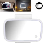 LED Sun Visor Mirror,Car Sun Visor Vanity Mirror,Built in Surround LED Lights with Touch Screen, with Retractable Back Clip for Universal Sun Visor