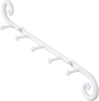 RTZEN Farmhouse Small Key Holder for Wall - Handcrafted Swirl Decorative 5 Key Hooks for Home Entryway - Wrought Iron Wall Mo