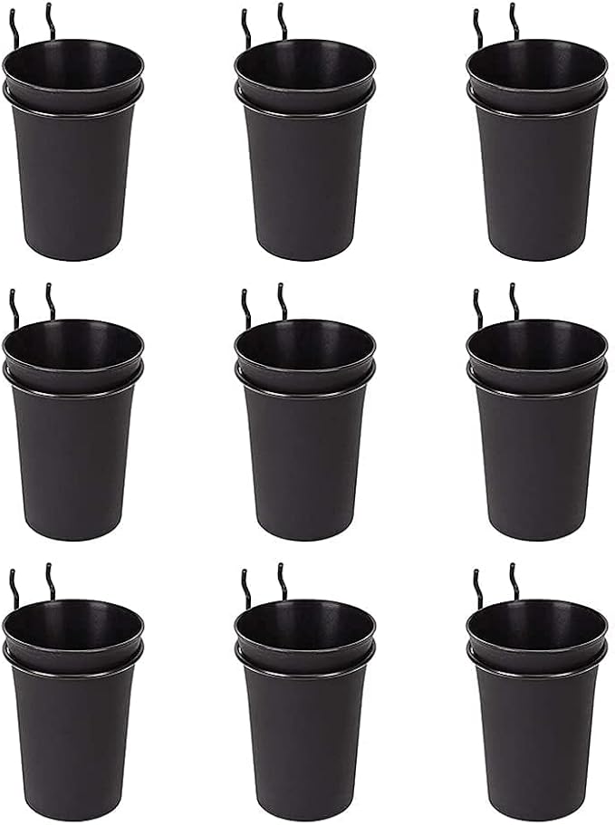 G.CORE Pegboard Bins PegBoard Cups with Hooks & Loops, Peg Board Hooks Assortment Organizer Accessory, Various Tools Storage 