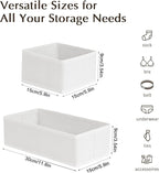 DIMJ Drawer Organizers Clothes, Set of 16 Dresser Organizer Bins, Fabric Closet Organizers and Storage, Shallow Drawer Divide