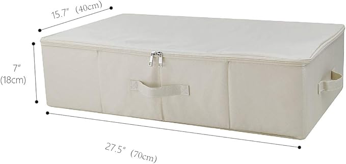 iwill CREATE PRO Folding Under Bed Shoes Storage Organiser Bins with Lid, Underbed Clothes Organizer Basket, Garment Storage 
