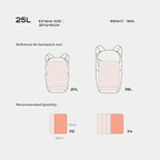 Travel Vacuum Bags with Pump, 25L Large Capacity Vacuum Bags for Travel, IPX7 Waterproof, Open Zipper, Reusable Travel Essent