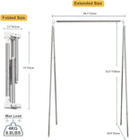 Portable Garment Rack, Folding Clothes Rack, Collapsible Clothing Rack for Dance, Travel, Camping, Laundry, Indoor, Outdoor, 