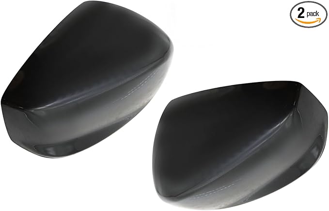 Driver Side and Passenger Side Gloss Black Rearview Mirror Cover Caps Compatible with 2008-2012 Accord