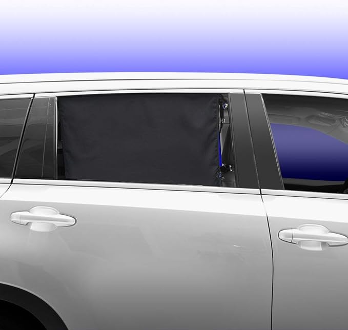 ggomaART Car Side Window Sun Shade - Universal Reversible Magnetic Curtain for Baby and Kids with Sun Protection Block Damage from Direct Bright Sunlight, and Heat - 1 Piece of Solid Black