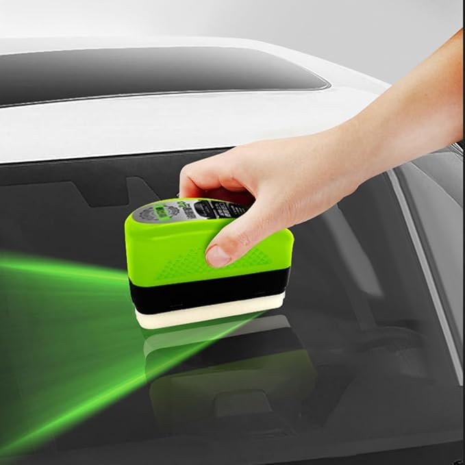 Home & Car Glass Cleaner, 2026 New Oil Film Brush 2.0, High Performance Automotive Oil Film Cleaning Brush with Reusable Foam