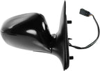 TRQ 2 Piece Driver and Passenger Side Mirror Assembly Set Electric Adjustment Heated Memory Puddle Light Black Compatible wit