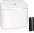 Accmor Car Trash Can with Lid, Vehicle Dustbin Garbage Organizer Holder with One Roll Bag, Mini Leakproof Storage Bin for Auto, SUV, Office (White)